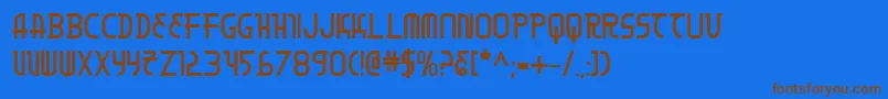 MoonDartBold Font – Brown Fonts on Blue Background