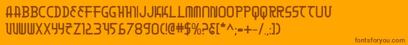 MoonDartBold Font – Brown Fonts on Orange Background