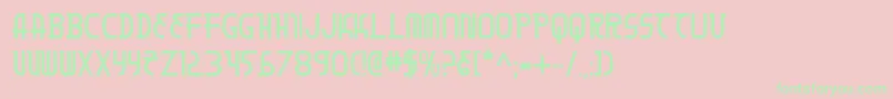MoonDartBold Font – Green Fonts on Pink Background