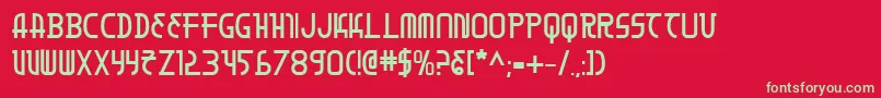 MoonDartBold Font – Green Fonts on Red Background