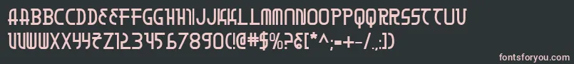 フォントMoonDartBold – 黒い背景にピンクのフォント