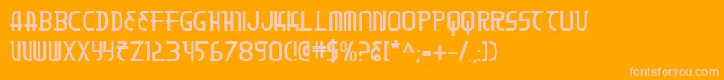 MoonDartBold Font – Pink Fonts on Orange Background