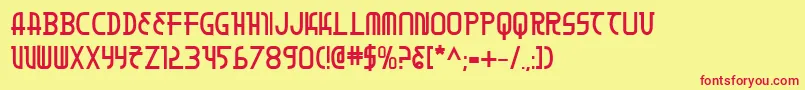 MoonDartBold Font – Red Fonts on Yellow Background