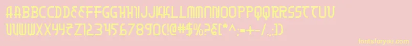 MoonDartBold Font – Yellow Fonts on Pink Background