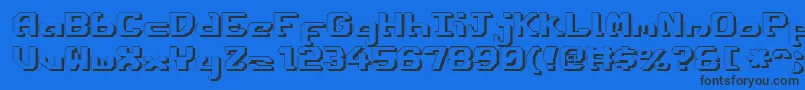 EnsignFlandryShadow Font – Black Fonts on Blue Background