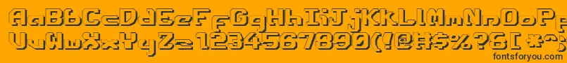 EnsignFlandryShadow Font – Black Fonts on Orange Background