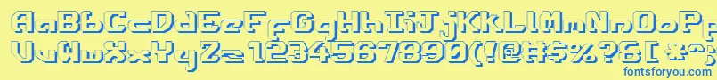 EnsignFlandryShadow Font – Blue Fonts on Yellow Background