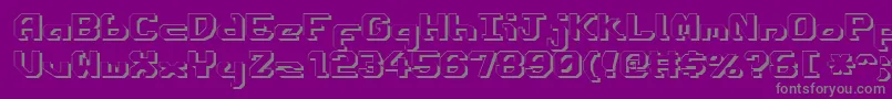 EnsignFlandryShadow Font – Gray Fonts on Purple Background