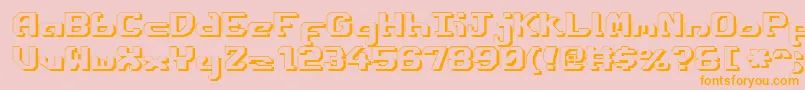 EnsignFlandryShadow Font – Orange Fonts on Pink Background