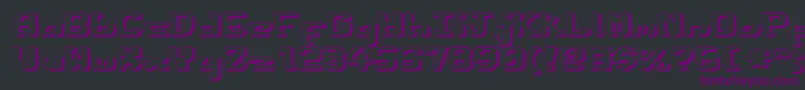 Czcionka EnsignFlandryShadow – fioletowe czcionki na czarnym tle