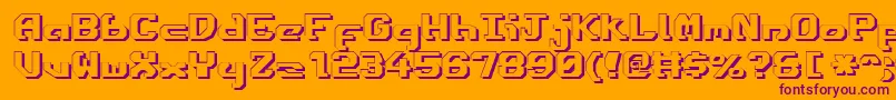 EnsignFlandryShadow Font – Purple Fonts on Orange Background