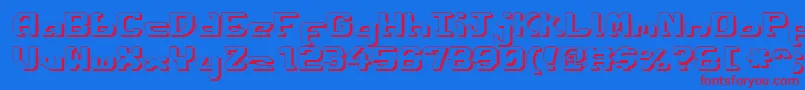 EnsignFlandryShadow Font – Red Fonts on Blue Background