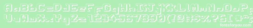 EnsignFlandryShadow Font – White Fonts on Green Background