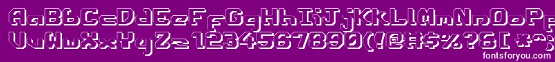 EnsignFlandryShadow Font – White Fonts on Purple Background