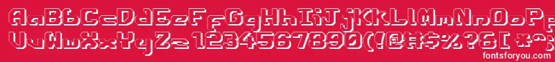 EnsignFlandryShadow Font – White Fonts on Red Background