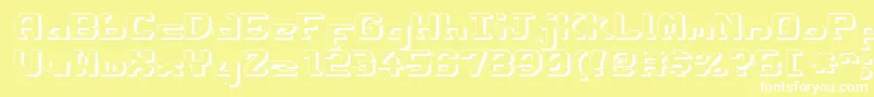 EnsignFlandryShadow Font – White Fonts on Yellow Background