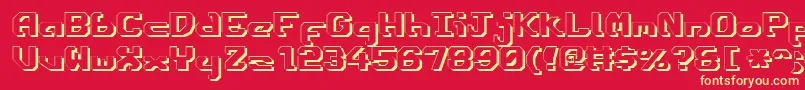 EnsignFlandryShadow Font – Yellow Fonts on Red Background