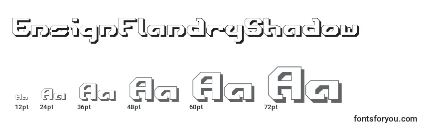 EnsignFlandryShadow Font Sizes