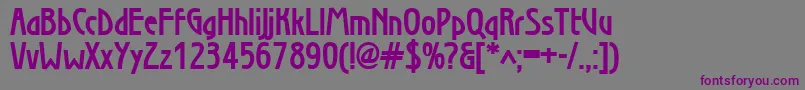 SecessionBold Font – Purple Fonts on Gray Background