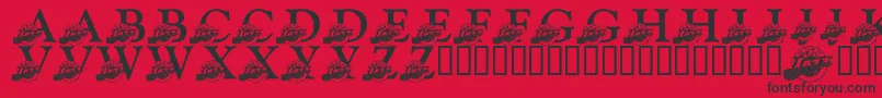 LmsJazzFan Font – Black Fonts on Red Background