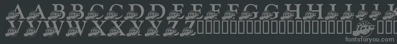 Fonte LmsJazzFan – fontes cinzas em um fundo preto
