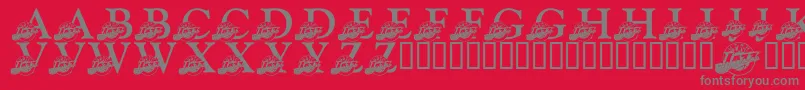 LmsJazzFan Font – Gray Fonts on Red Background