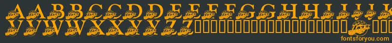 LmsJazzFan Font – Orange Fonts on Black Background