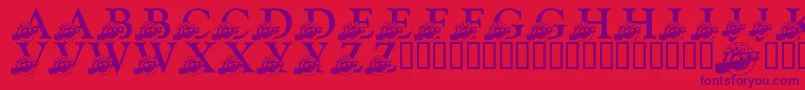 LmsJazzFan Font – Purple Fonts on Red Background