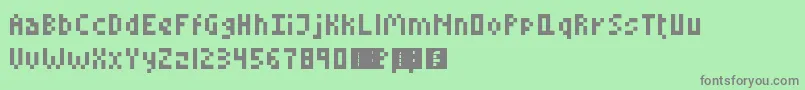 LittleConquest Font – Gray Fonts on Green Background