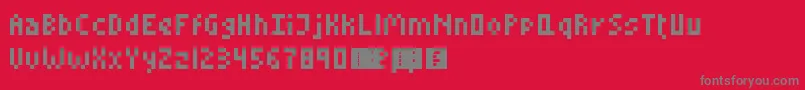 LittleConquest Font – Gray Fonts on Red Background