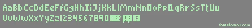 LittleConquestフォントについての詳細 フォントLittleConquest – 灰色の背景に緑のフォント