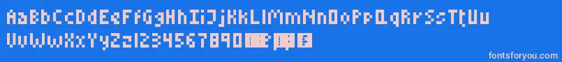 Czcionka LittleConquest – różowe czcionki na niebieskim tle