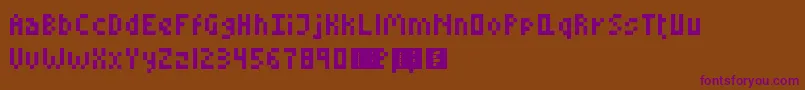 Weitere Informationen zur LittleConquest-Schriftart LittleConquest-Schriftart – Violette Schriften auf braunem Hintergrund