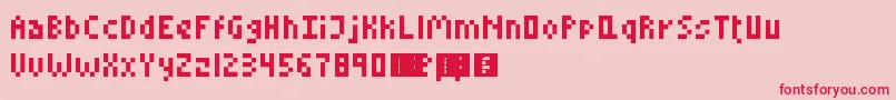 LittleConquest Font – Red Fonts on Pink Background