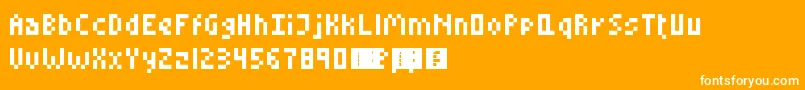 LittleConquest Font – White Fonts on Orange Background