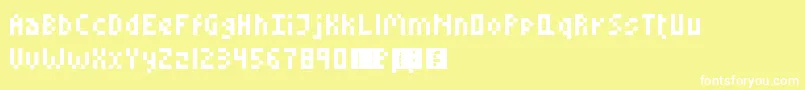 LittleConquest Font – White Fonts on Yellow Background