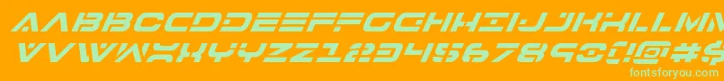 7thservicesuperital Font – Green Fonts on Orange Background