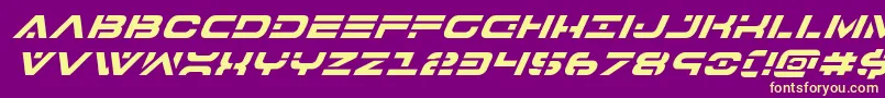 7thservicesuperital Font – Yellow Fonts on Purple Background