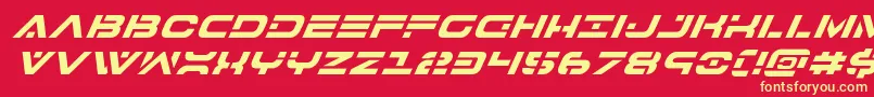 7thservicesuperital Font – Yellow Fonts on Red Background