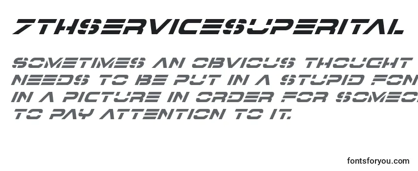 7thservicesuperital Font