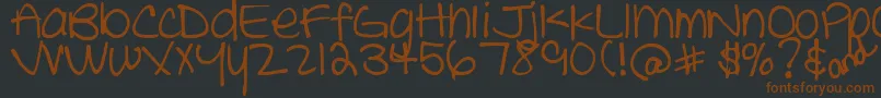 DjbTheCheerleader Font – Brown Fonts on Black Background