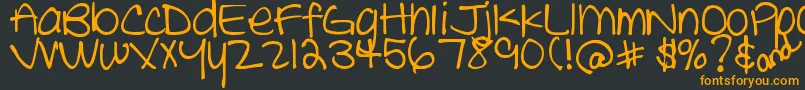 Lisätietoja DjbTheCheerleader-fontista DjbTheCheerleader-fontti – oranssit fontit mustalla taustalla