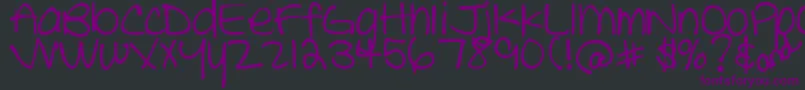 DjbTheCheerleader Font – Purple Fonts on Black Background