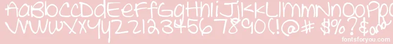 DjbTheCheerleader Font – White Fonts on Pink Background