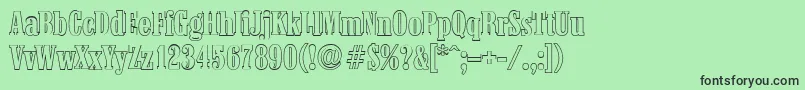 ColoneloutlineBold Font – Black Fonts on Green Background