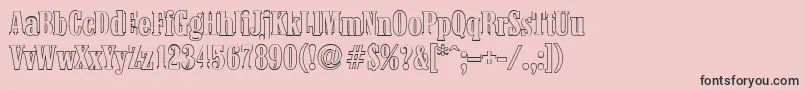 ColoneloutlineBold Font – Black Fonts on Pink Background