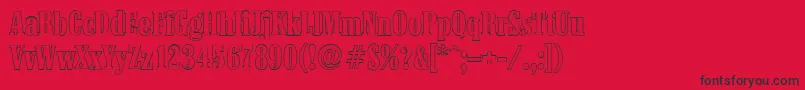 ColoneloutlineBold-Schriftart – Schwarze Schriften auf rotem Hintergrund