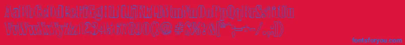 ColoneloutlineBold Font – Blue Fonts on Red Background