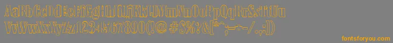 ColoneloutlineBold Font – Orange Fonts on Gray Background