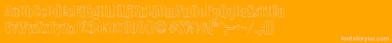 ColoneloutlineBold Font – Pink Fonts on Orange Background